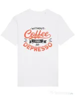 Tricou STANLEY STELLA barbat Without coffee Alb