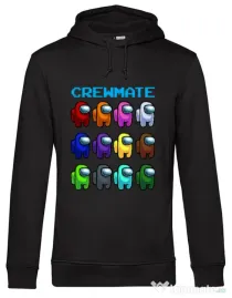Hoodie barbat cu gluga Crewmate Negru