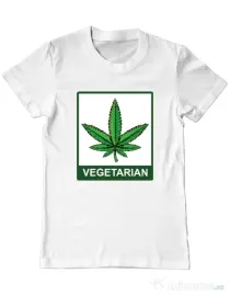 Tricou ADLER barbat Vegetarian Alb