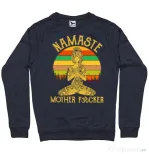 Bluza ADLER barbat Namaste motherfucker Denim inchis