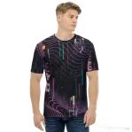 Tricou barbati all over Glitch