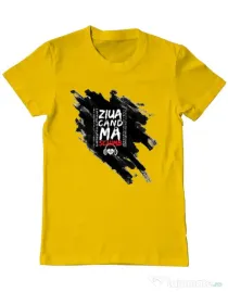 Tricou ADLER barbat Tricou ZIUA CAND MA SCHIMB - Adi Morosanu Galben