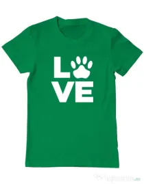 Tricou personalizat barbat Love Kola Kariola Alb Verde mediu