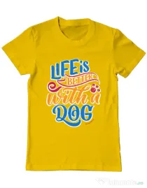 Tricou personalizat barbat Custom design Galben