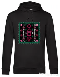 Hanorac barbat cu gluga Childhood Pattern Negru