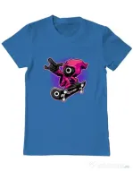 Tricou personalizat barbat Squid Boy Albastru azuriu