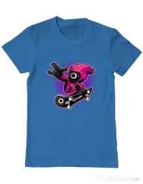 Tricou personalizat barbat Squid Boy Albastru azuriu