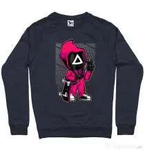 Bluza personalizata barbat Squid Game 4 Denim inchis