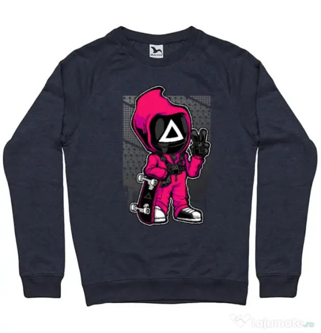 Bluza personalizata barbat Squid Game 4 Denim inchis