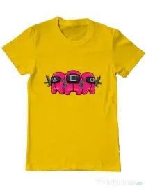 Tricou personalizat barbat Squid Squad Galben