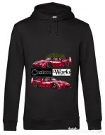 Hanorac barbat cu gluga Ferrari F40 Winter ready Negru