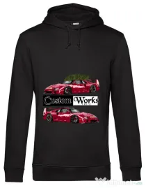 Hanorac barbat cu gluga Ferrari F40 Winter ready Negru