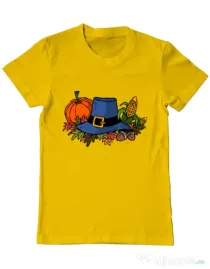 Tricou personalizat barbat Thank Giving Galben