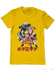 Tricou personalizat barbat Naruto Ninja Team Galben