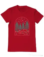 Tricou personalizat barbat Camping Rosu