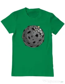 Tricou personalizat barbat Chill Astronaut Verde mediu