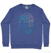 Bluza personalizata barbat Beach Neon Albastru melanj