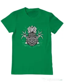 Tricou personalizat barbat Pineapple Summer Verde mediu