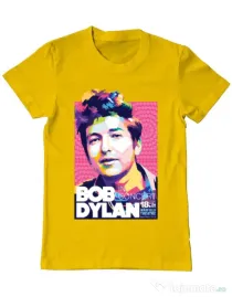 Tricou personalizat barbat Bob Dylan Galben