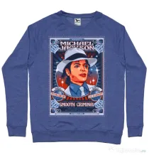 Bluza personalizata barbat Michael Jackson Albastru melanj