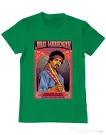 Tricou personalizat barbat Jimi Hendrix Verde mediu