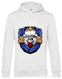 Hanorac barbat cu gluga Release My Superpower Alb