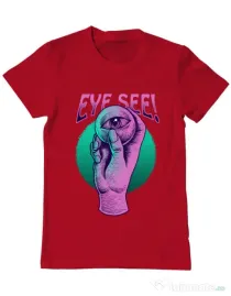 Tricou personalizat barbat EYE SEE Rosu