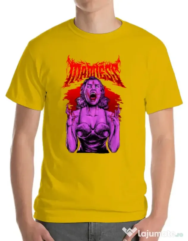 Tricou personalizat barbat MADNESS Galben