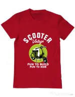 Tricou personalizat barbat SCOOTER VINTAGE Rosu
