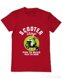 Tricou personalizat barbat SCOOTER VINTAGE Rosu