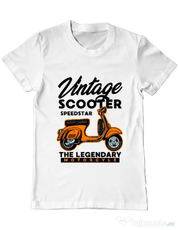 Tricou personalizat barbat SCOOTER SPEEDSTAR Alb