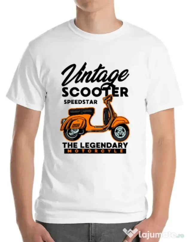Tricou personalizat barbat SCOOTER SPEEDSTAR Alb