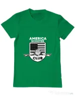 Tricou personalizat barbat AMERICA SCOOTER CLUB Verde mediu