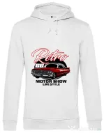 Hanorac barbat cu gluga retro motorshow Alb