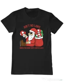 Tricou personalizat barbat Stoned Santa Negru