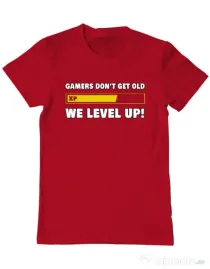 Tricou personalizat barbat Gamers don\'t get old - We level up Rosu