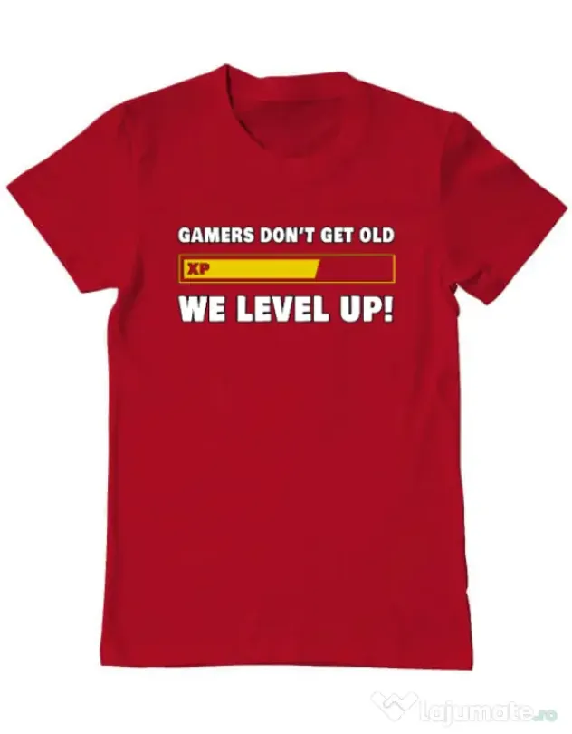 Tricou personalizat barbat Gamers don\'t get old - We level up Rosu
