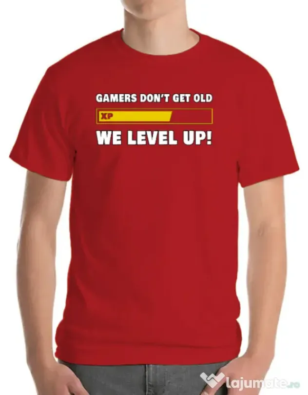 Tricou personalizat barbat Gamers don\'t get old - We level up Rosu