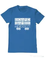 Tricou personalizat barbat Board Games Addict Albastru azuriu