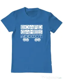 Tricou personalizat barbat Board Games Addict Albastru azuriu