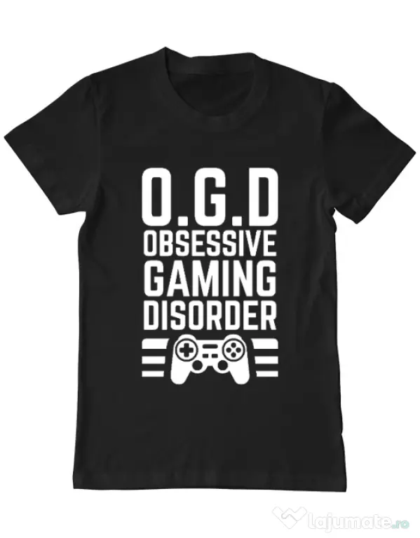 Tricou personalizat barbat OGD - Obsessive Gaming Disorder Negru