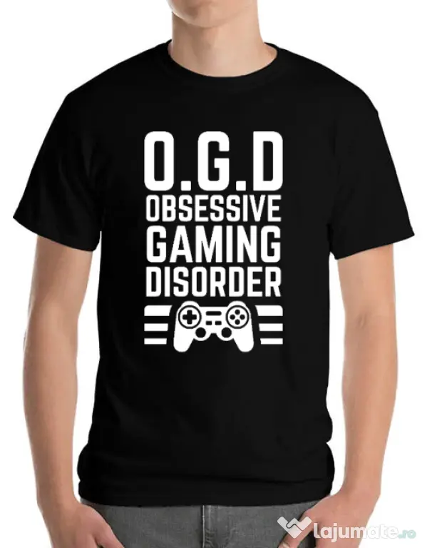 Tricou personalizat barbat OGD - Obsessive Gaming Disorder Negru