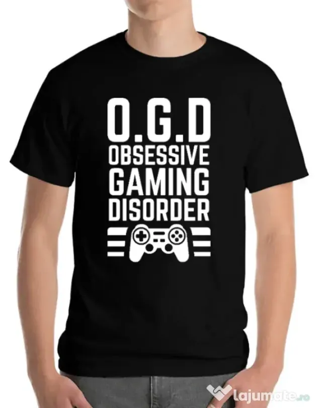 Tricou personalizat barbat OGD - Obsessive Gaming Disorder Negru