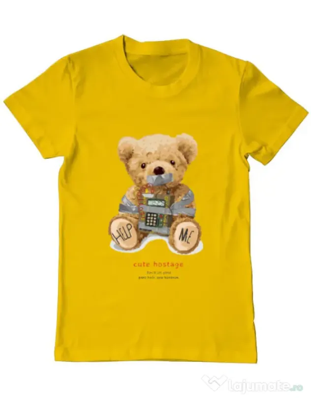 Tricou personalizat barbat Cute hostage Galben