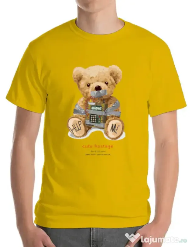 Tricou personalizat barbat Cute hostage Galben