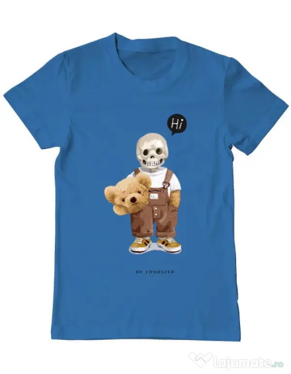 Tricou personalizat barbat Be yourself Albastru azuriu