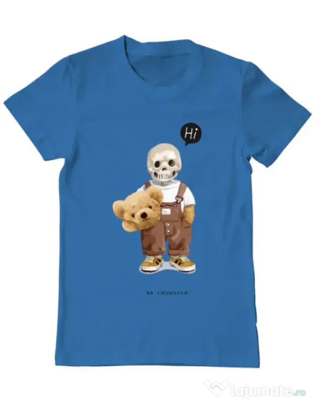 Tricou personalizat barbat Be yourself Albastru azuriu