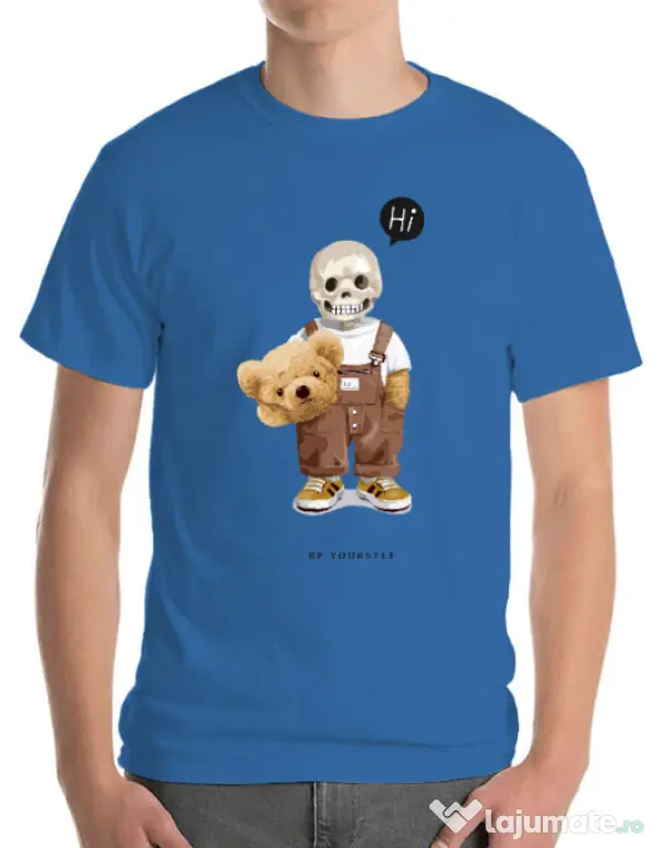 Tricou personalizat barbat Be yourself Albastru azuriu