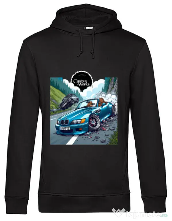 Hanorac barbat cu gluga BMW Z3 on Transalpina Negru