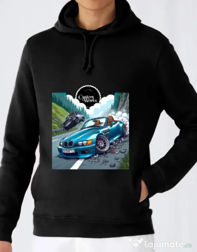 Hanorac barbat cu gluga BMW Z3 on Transalpina Negru